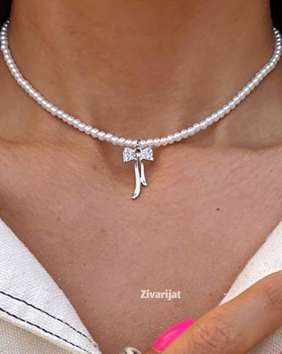 خرید و قیمت گردنبند مروارید پاپیونی شیراز ارسال فوری