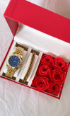 جعبه ساعت و دستبند برای کادو ولنتاین و تولد و کادو روز دختر