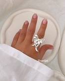 لیست قیمت انگشتر پاپیون آبکاری نقره رنگ ثابت