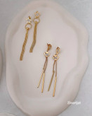 خرید انلاین گوشواره استیل مشابه طلا رنگ ثابت