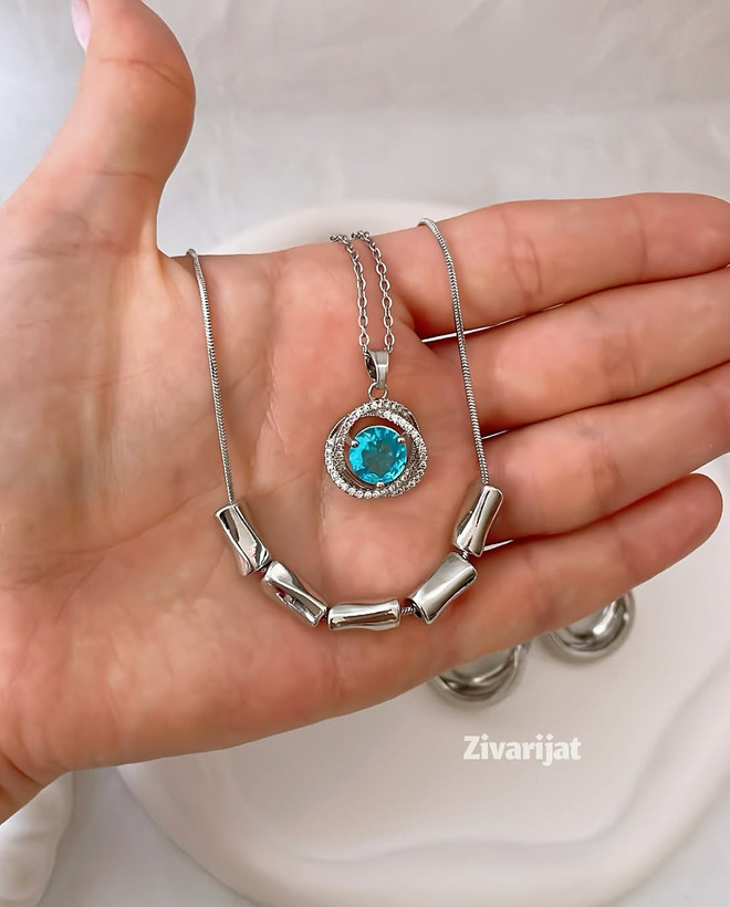 خرید و قیمت گردنبند استیل زنانه شیراز بدلیجات