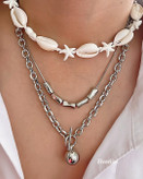 خرید انلاین گردنبند آبکاری نقره رنگ ثابت شیراز ارسال فوری