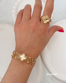 خرید اینترنتی ست بنگل و انگشتر طرح طلا با قیمت مناسب