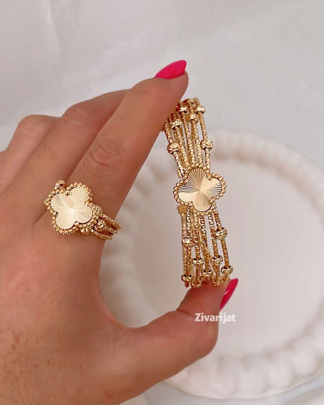 خرید و قیمت دستبند و انگشتر طلا مدل آلبرنادو در شیراز