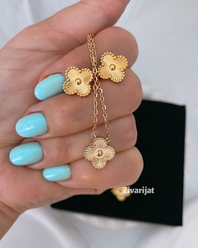 خرید گردنبند ونکلیف استیل طلایی شیراز ارسال فوری