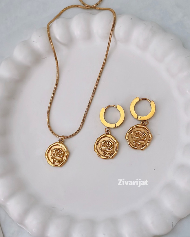 خرید انلاین ست استیل رنگ ثابت مشابه طلا