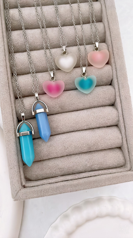 قیمت انواع گردنبند قلب پاستلی بدلیجات شیراز ارسال فوری