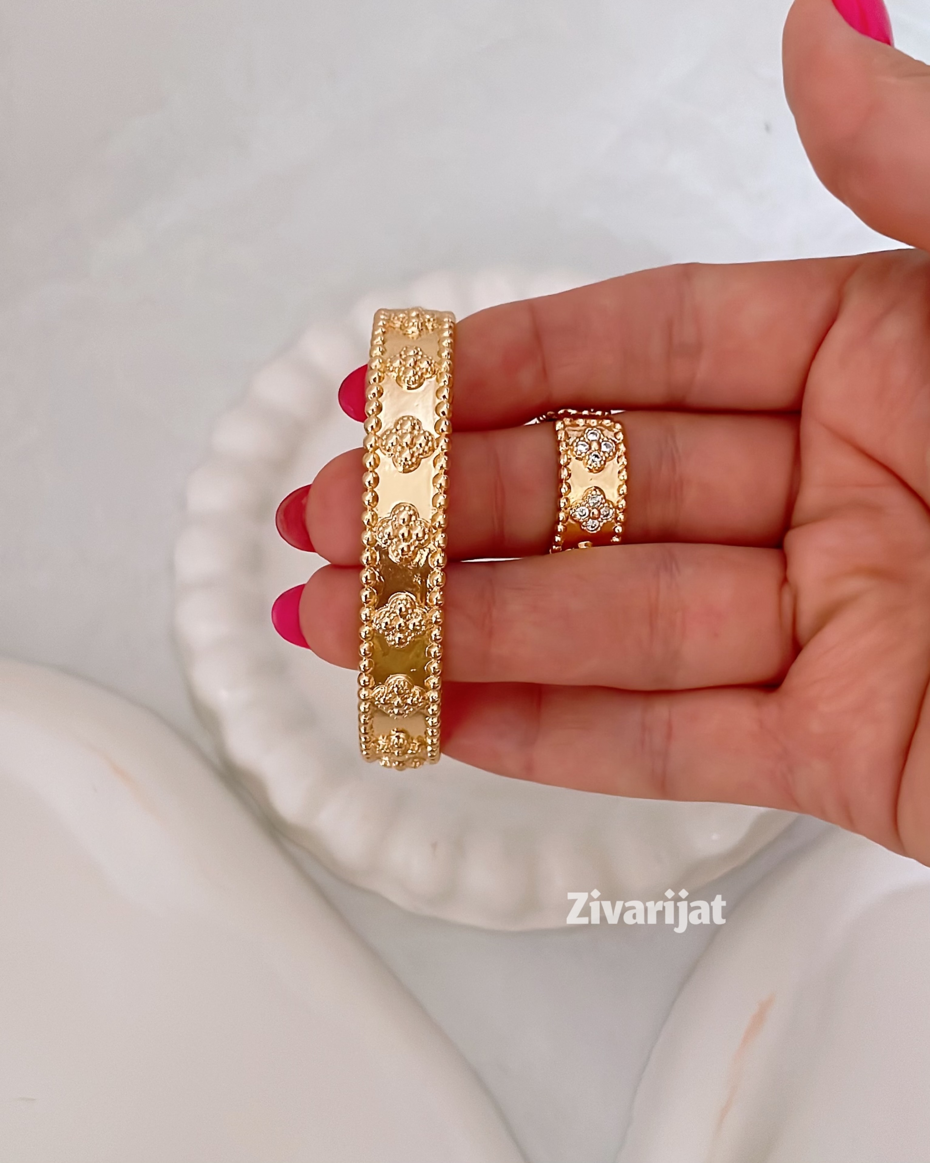 خرید انلاین ست بنگل و انگشتر ونکلیف شیراز ارسال فوری