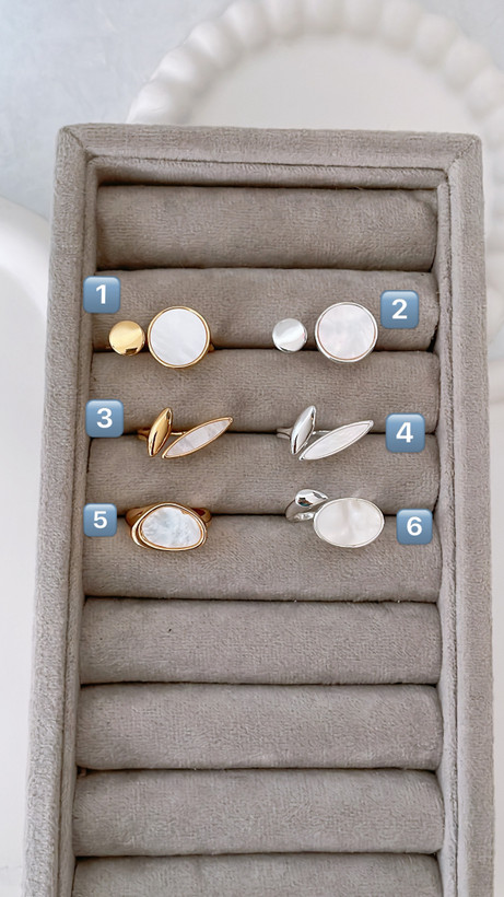 خرید و قیمت انگشتر صدفی فشن ترند ۲۰۲۵