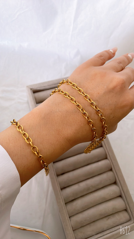 لیست قیمت ست زنجیر استیل مردانه مشابه طلا