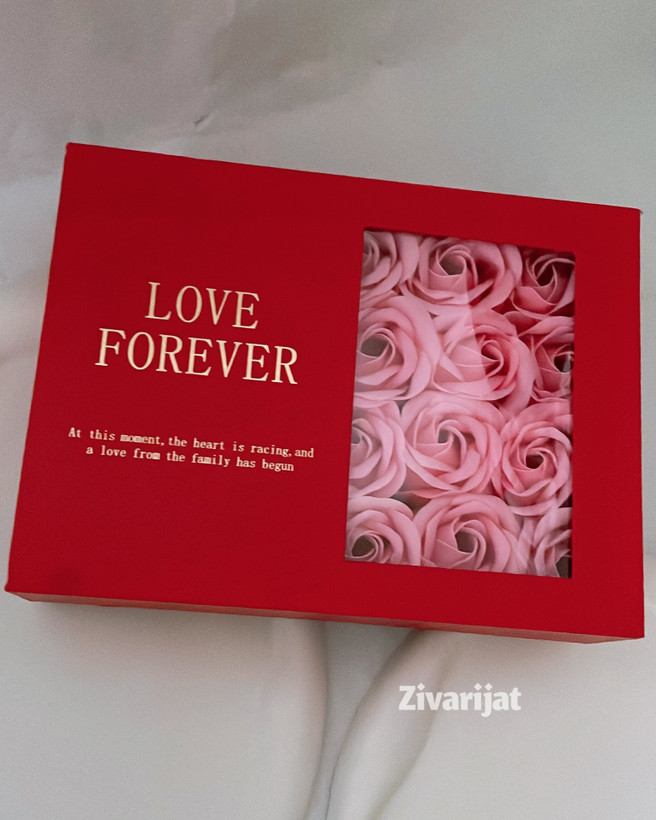 خرید اینترنتی پک ولنتاین باکس رز